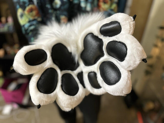 professionally crafted fursuit paws